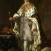 Gustav III med spira och värja. Målning gjord av Lorens Pasch d.y.. Posters hos Royal Posters