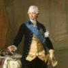 Gustav III med frihetsbindeln och den nya författningen. Poster hos Royal Posters