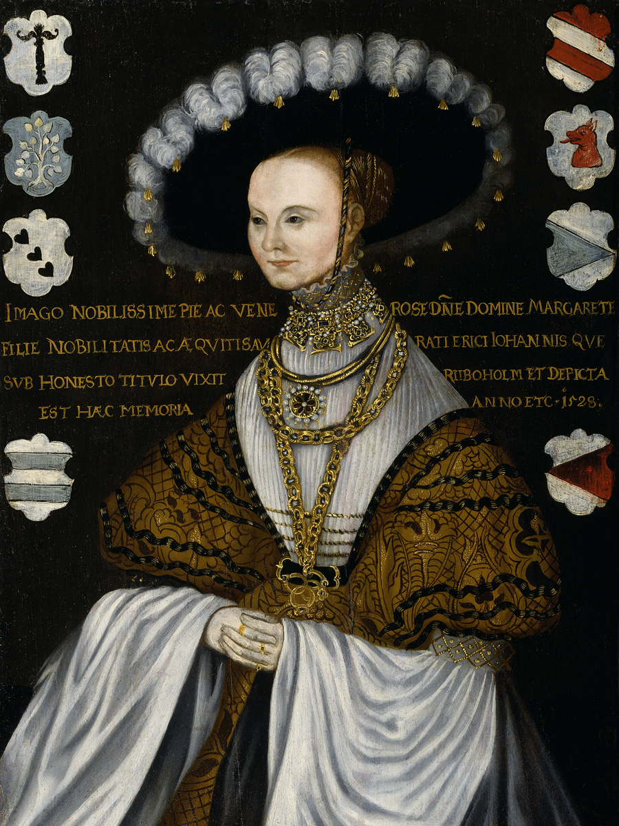 Margareta Eriksdotter Vasa död 1537 Mäster Hillebrandt 1521 historiska posters hos Royal Posters Margareta Eriksdotter Vasa, syster med Gustav Vasa. Portätt som finns som poster