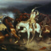 Poster av målningen Gustav II ADolf vid Stuhm målad av Carl Wahlbom