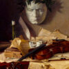 Stilleben Beethoven mask av Josef Jurutka. Finns som poster hos Royal Posters.