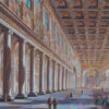 En poster av målningen Interiör av S. Maria Maggiore, Rom. Utförd av den italienska konstnären Giovanni Battista Piranesi.