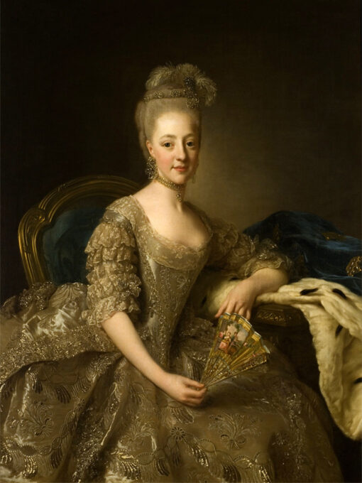 Poster av porträttet av Hedvig Elisabet Charlotta som målades av Alexander Roslin.