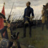 Poster av målningen Karl XII hyllas av sina karoliner, målningen gjord av Gustaf Cederström