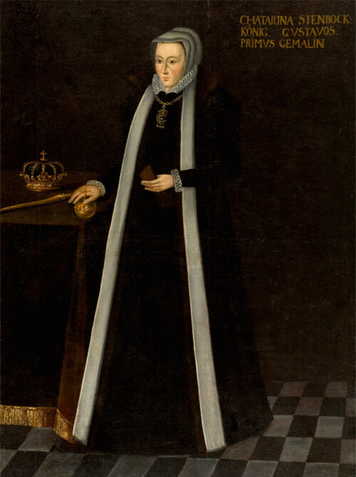 Drottning Katarina Stenbock, gift med Gustav Vasa. Målningen är finns som poster.