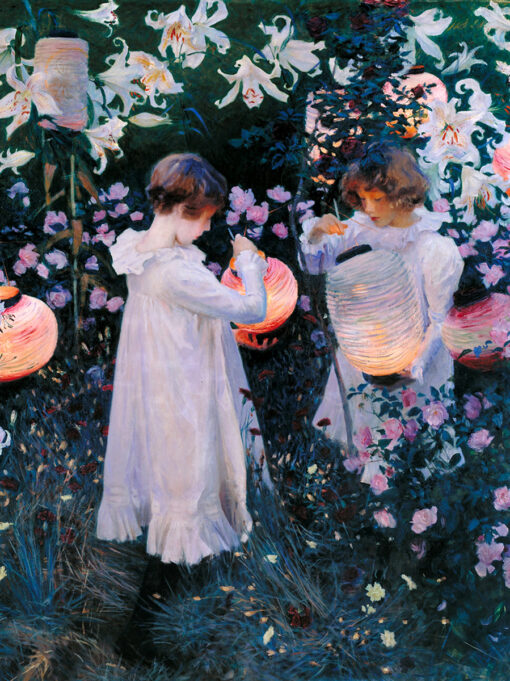 Den underbart vackra målningen av John Singer Sargent, Nejlika, Lilja, Lilja, Ros, (på engelska (Carnation, Lily, Lily, Rose) gjordes 1885-6 och finns nu som poster hos Royal Posters.