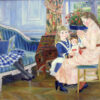 Konstverk av Pierre-Auguste Renoir som heter på svenska Eftermiddag med barnen i Wargemont. Nu som poster på Royal Posters.