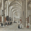 Poster av en målning gjord av Pieter Neefs d.ä. Konstnären målar här av interiören på en gotisk kyrka. Pieter Neefs verkade under 1500 - 1600 talet.