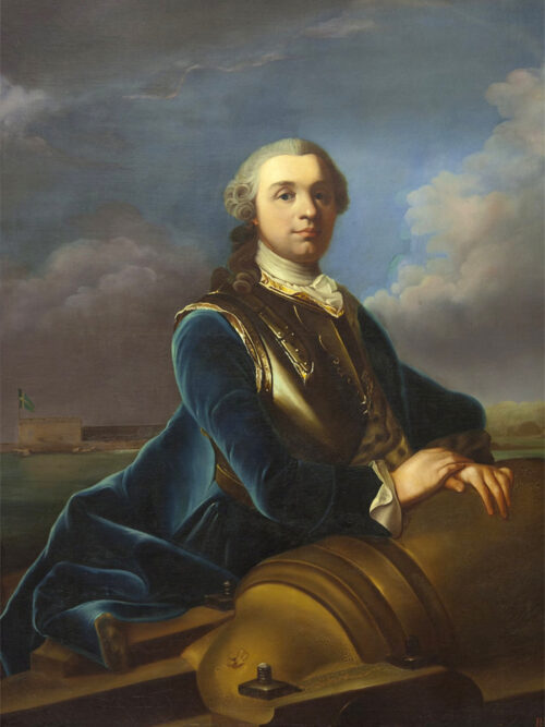 Porträtt av Augustin Ehrensvärd (1710 – 1772) – Olof Arenius. Historisk poster av porträttet på fältmarskalken.