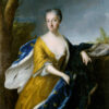 Porträtt av Ulrika Eleonora d.y. (1688-1741) drottning av Sverige gjord av Georg Desmarées, besök Royal Poster för mer.