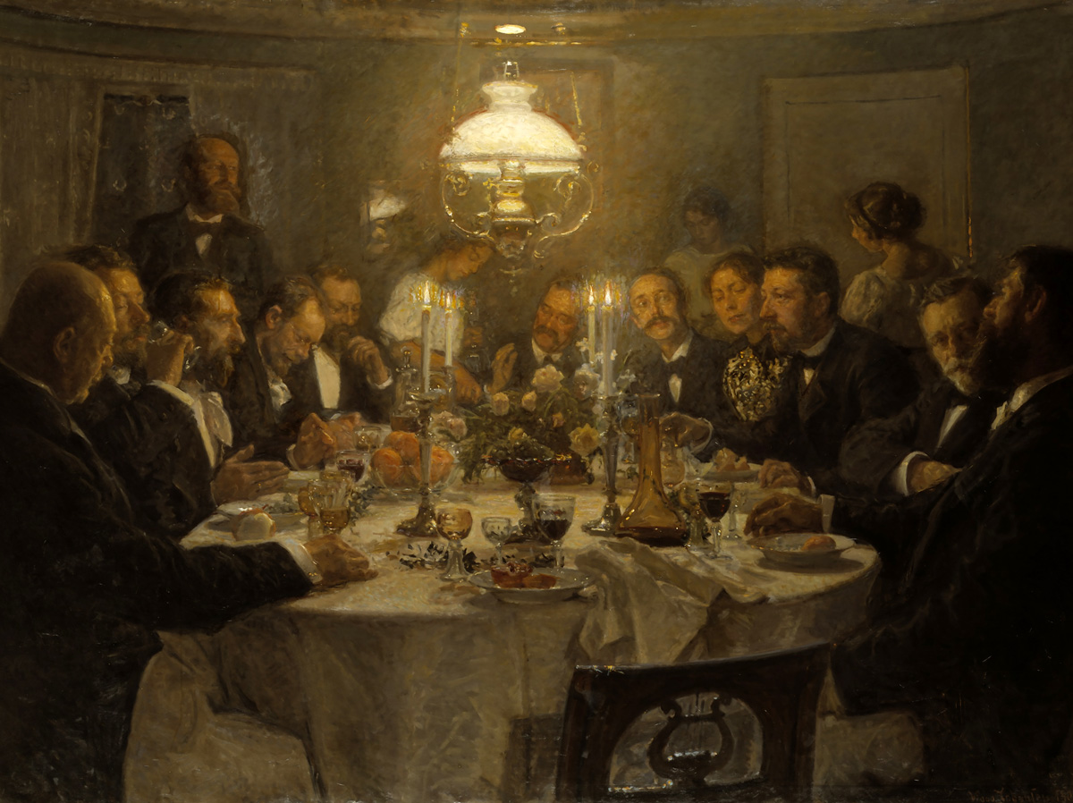 Viggo Johansen - Konstnärer samlas konstposters royal posters En poster av - Konstnärer samlas gjord av den danska konstnären Viggo Johansen