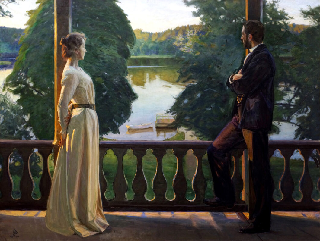 Poster av den svenska kända konstnären Richard Berg. Målningen är Nordisk sommarkväll. Konstposters hos Royal Posters