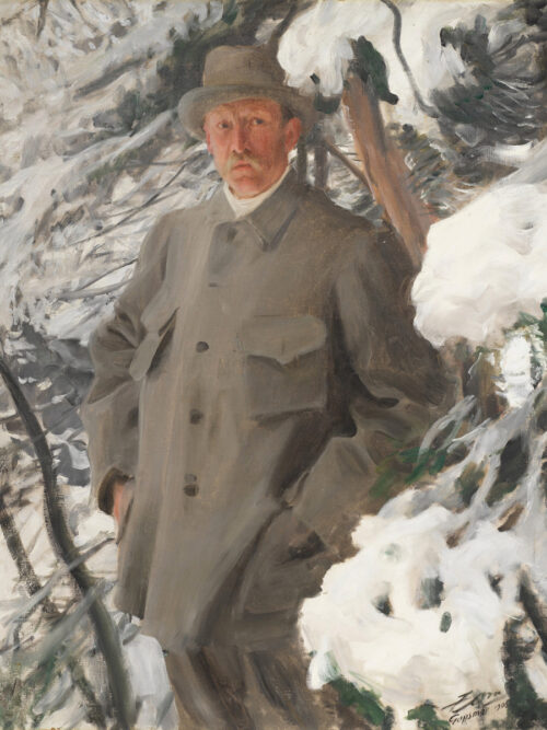 Konstnären Bruno Liljefors, en målning av Anders Zorn. Svensk konst som konstposters hos Royal Posters.