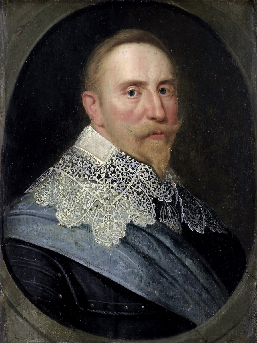porträtt av gustav ii adolf 1594-1632 målad av Michiel Jansz van Mierevelt historiska posters
