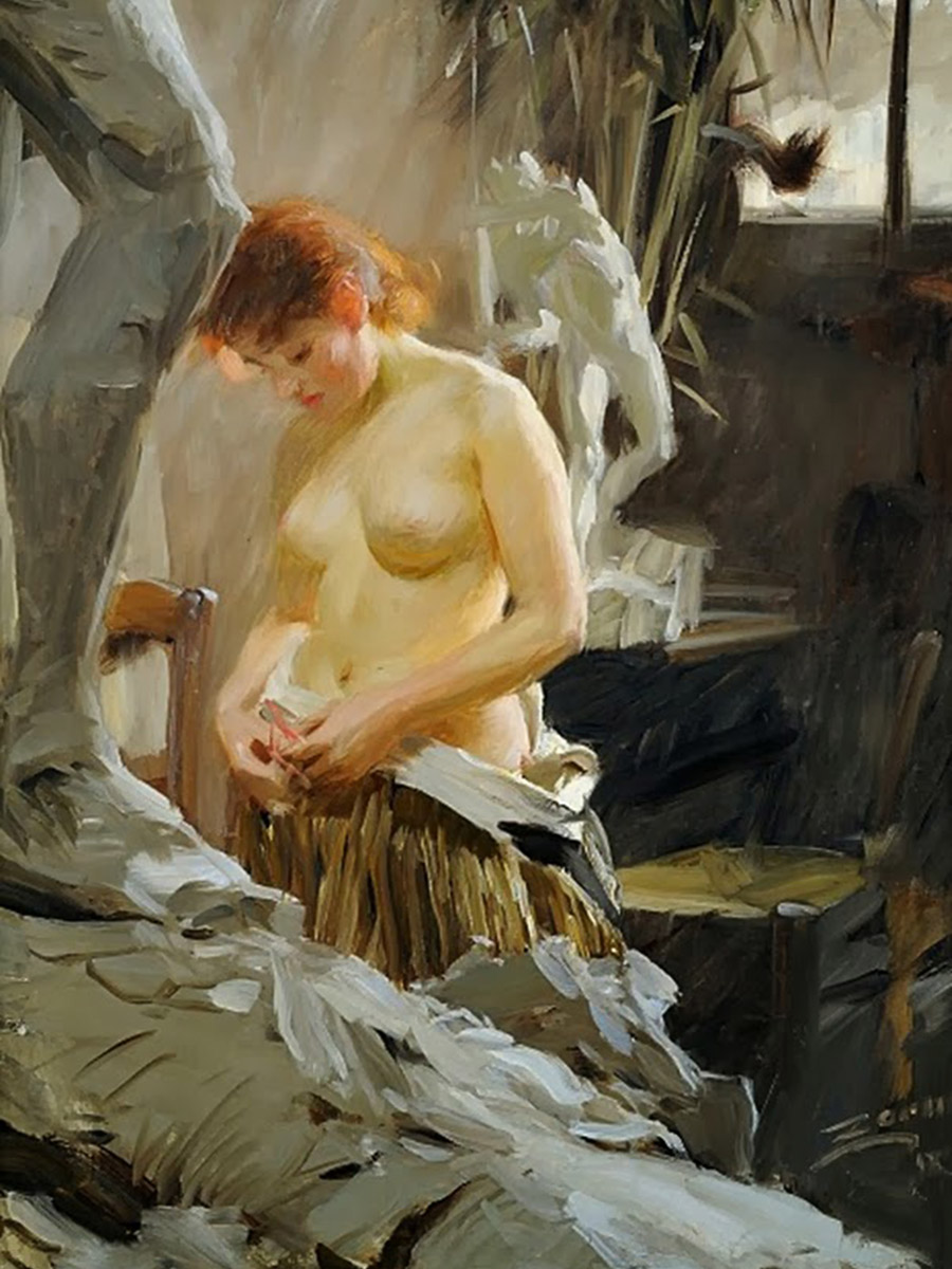 Anders_Zorn_-_I_Wikströms_atelje högklassisk svensk konst posters