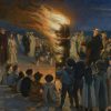 Målning av Peder Severin Kröyer som fångar en härlig midsommarkväll.